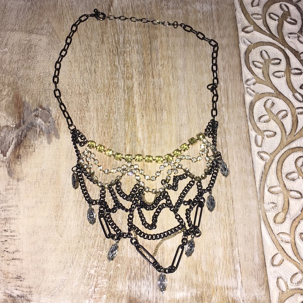 Beautiful mixed metal statement necklace